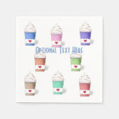 Kaffeetassen in Vollfarben Serviette (Vorderseite)