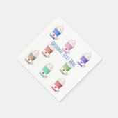 Kaffeetassen in Vollfarben Serviette (Ecke)