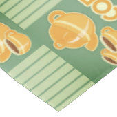 Kaffeetassen, Kaffee-Topf und Kaffeebohnen Tischdecke (Schrägansicht)