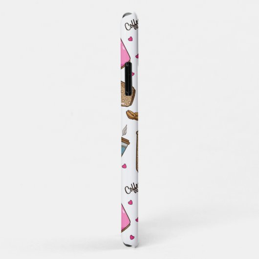 Kaffeetassen, Kaffeebohnen, Herz, Kaffee Lover Case-Mate iPhone Hülle (Hinten/Rechts)