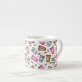 Kaffeetassen, Kaffeebohnen, Herz, Kaffee Lover Espressotasse (Vorderseite Rechts)