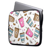 Kaffeetassen, Kaffeebohnen, Herz, Kaffee Lover Laptopschutzhülle (Vorderseite Links)