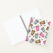 Kaffeetassen, Kaffeebohnen, Herz, Kaffee Lover Notizblock (Innenseite)