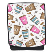 Kaffeetassen, Kaffeebohnen, Herz, Kaffee Lover Rucksack (Vorderseite)