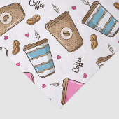 Kaffeetassen, Kaffeebohnen, Herz, Kaffee Lover Seidenpapier (Ausschnitt)