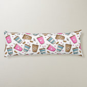 Kaffeetassen, Kaffeebohnen, Herz, Kaffee Lover Seitenschläferkissen (Rückseite)