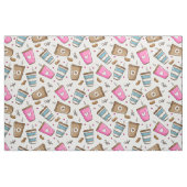 Kaffeetassen, Kaffeebohnen, Herz, Kaffee Lover Stoff (Fat Quarter (45,7 x 55,9 cm))