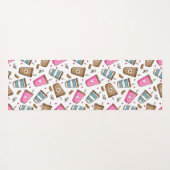 Kaffeetassen, Kaffeebohnen, Herz, Kaffee Lover Yogamatte (Rückseite (Horizontal))