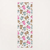 Kaffeetassen, Kaffeebohnen, Herz, Kaffee Lover Yogamatte (Vorderseite)