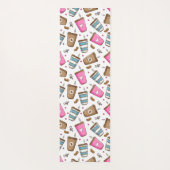 Kaffeetassen, Kaffeebohnen, Herz, Kaffee Lover Yogamatte (Rückseite)