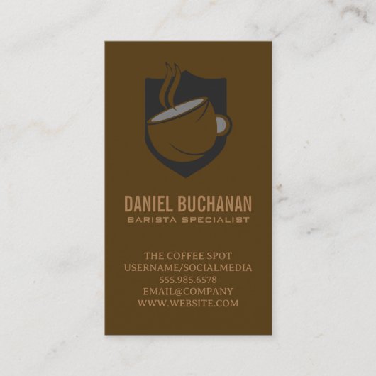 Kaffeetassen-Logo Visitenkarte (Vorderseite)