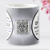 Kaffeetassen mit Firmenlogo, QR-Code, Foto