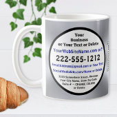 Kaffeetassen mit Firmenlogo, QR-Code, Foto