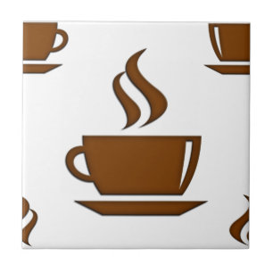 Kaffeetassen-Muster Fliese