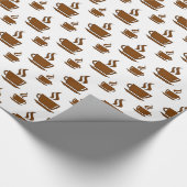 Kaffeetassen-Muster Geschenkpapier (Ecke)