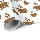 Kaffeetassen-Muster Geschenkpapier (Rolleneckpunkt)
