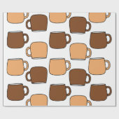 Kaffeetassen-Muster Geschenkpapier (Flach)