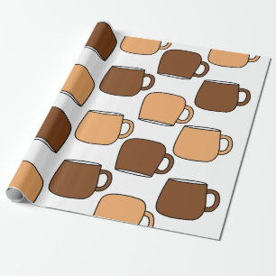 Kaffeetassen-Muster Geschenkpapier