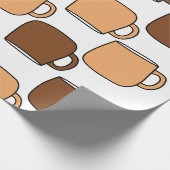 Kaffeetassen-Muster Geschenkpapier (Ecke)