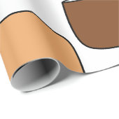 Kaffeetassen-Muster Geschenkpapier (Rolleneckpunkt)