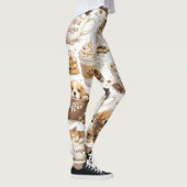 Kaffeetassen-Muster-Leggings Leggings (Rechts)