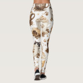 Kaffeetassen-Muster-Leggings Leggings (Rückseite)