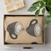 Kaffeetassen-Muster Seidenpapier (Geschenk)