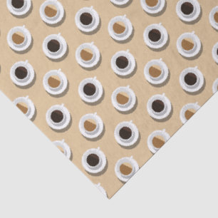 Kaffeetassen-Nahtloses Muster Modern Elegant Beige Seidenpapier