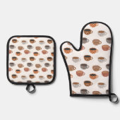 Kaffeetassen   ofenhandschuh & Topflappen-Set (Vorderseite)