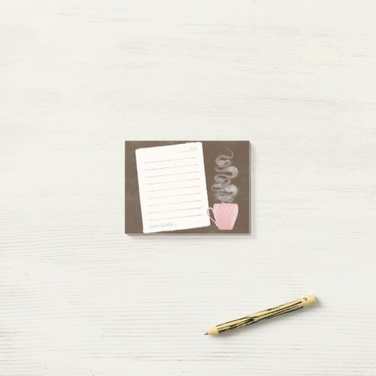 Kaffeetassen Post-it Klebezettel (Auf Schreibtisch)