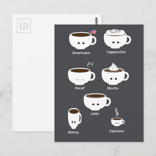 Kaffeetassen Postkarte (Vorne/Hinten)