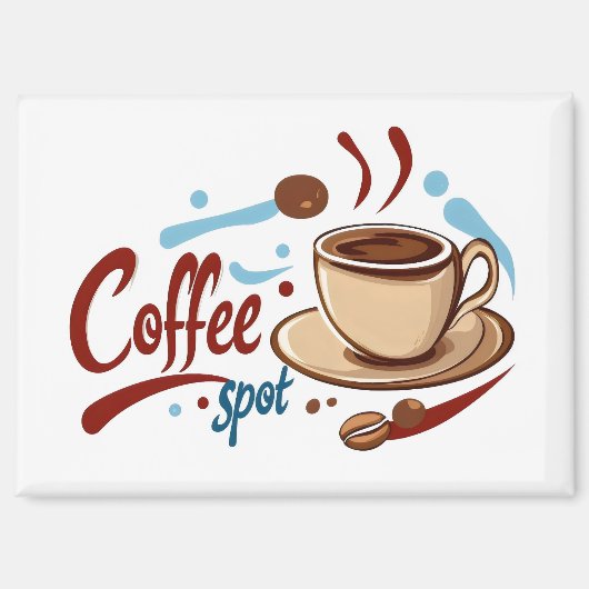 Kaffeetassen-Tasse Coffee Spot Magnet (Vorderseite)