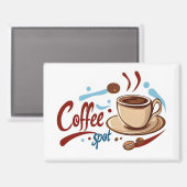Kaffeetassen-Tasse Coffee Spot Magnet (Vorderseite/Rückseite)