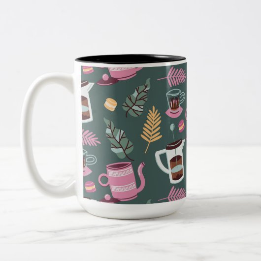 Kaffeetassendesign  zweifarbige tasse (Links)