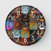 Kaffeetassenmontage Runde Wanduhr (Vorderseite)