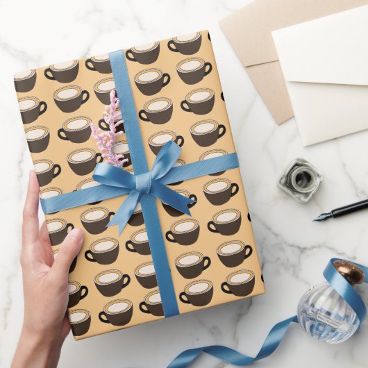 Kaffeetassenmuster Geschenkpapier (Schenken)