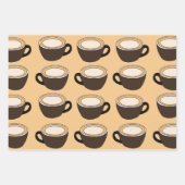 Kaffeetassenmuster Geschenkpapier Set (Vorderseite 2)