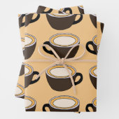 Kaffeetassenmuster Geschenkpapier Set (Beispiel)