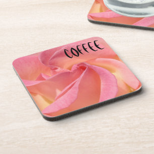 Kaffeetassenuntersetzer Pinke Rosenblüten Geschenk Untersetzer