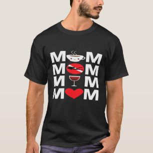 Kaffeetaucher-Wein-Mutter-Taucher-Mutter-Flagge T-Shirt