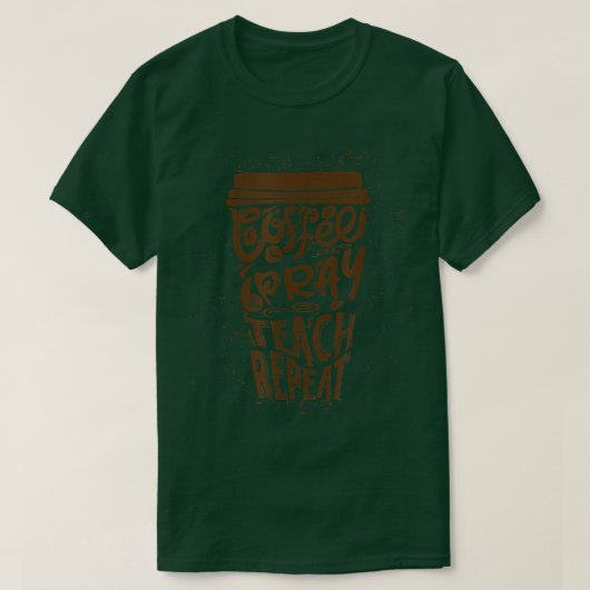 Kaffeetest Wiederholen Sie den Funny Back to Schoo T-Shirt (Design vorne)
