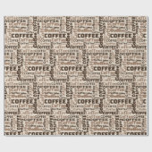 Kaffeetext Geschenkpapier (Flach)
