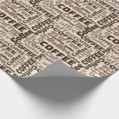 Kaffeetext Geschenkpapier (Ecke)