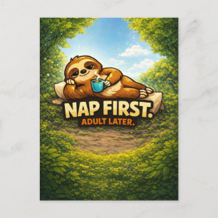Kaffeetfaultier - Critter Kingdom Postkarte