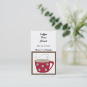 KaffeeThema Business Card Visitenkarte (Stehend Vorderseite)