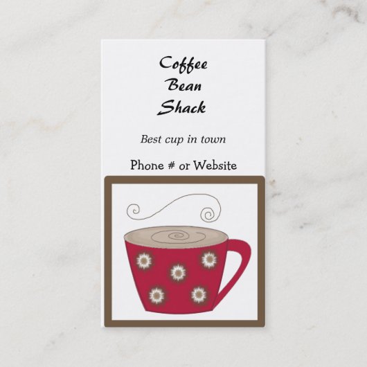 KaffeeThema Business Card Visitenkarte (Vorderseite)