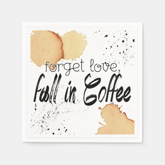 Kaffeethematische Papiertücher Serviette (Vorderseite)
