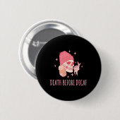 Kaffeetod vor dem Decaf-Skelett Button (Vorne & Hinten)
