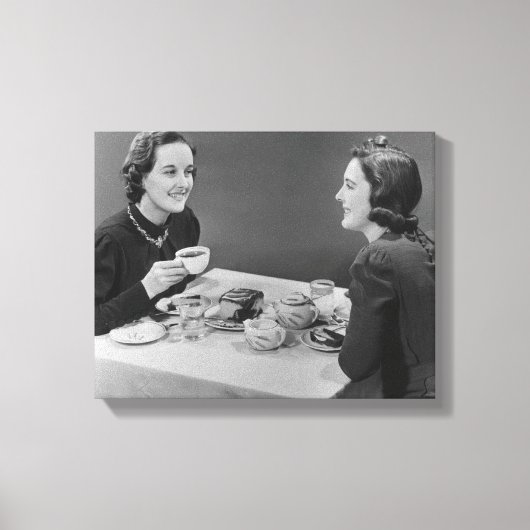 Kaffeetreff Leinwanddruck (Vorderseite)