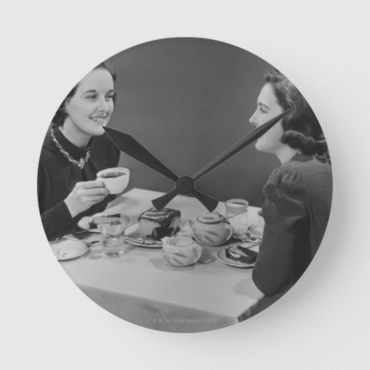 Kaffeetreff Runde Wanduhr (Vorderseite)
